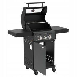 Dujinės sodo grilis su Zeus dangteliu, juodas