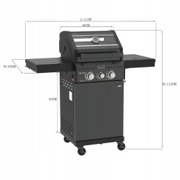 Dujinės sodo grilis su Zeus dangteliu, juodas