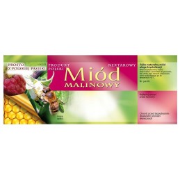 Aviečių medaus lipdukas etiketė 154x60mm 100 vnt