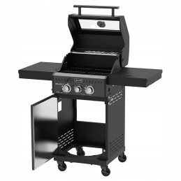 Dujinės sodo grilis su Zeus dangteliu, juodas