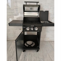 Dujinės sodo grilis su Zeus dangteliu, juodas