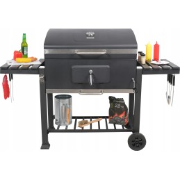 Grilis su anglimis XXL, ketaus grotelės, 78x42,5cm