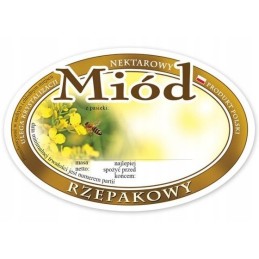 Medaus lipduko etiketė (92x60) rz 100vnt e304