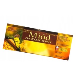 Etiketė, lipdukas medui 'auksaspalvio medaus