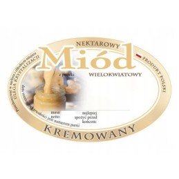 Medaus lipduko etiketė (92x60) kr 100vnt e317