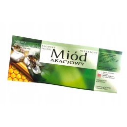 Medaus etiketė, lipdukas 'akacijų medus' 100 vnt.