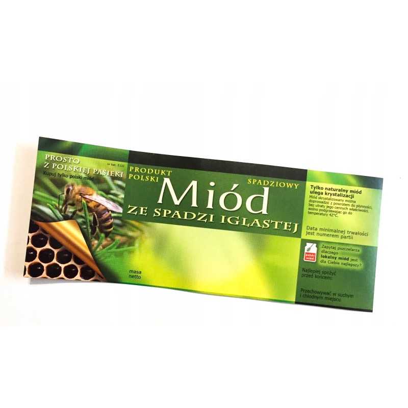 Medaus etiketė, lipdukas „spygliuočių lipčiaus medus