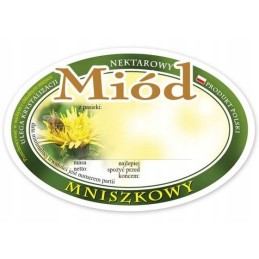 Medaus lipduko etiketė (92x60) mn 100 vnt e312