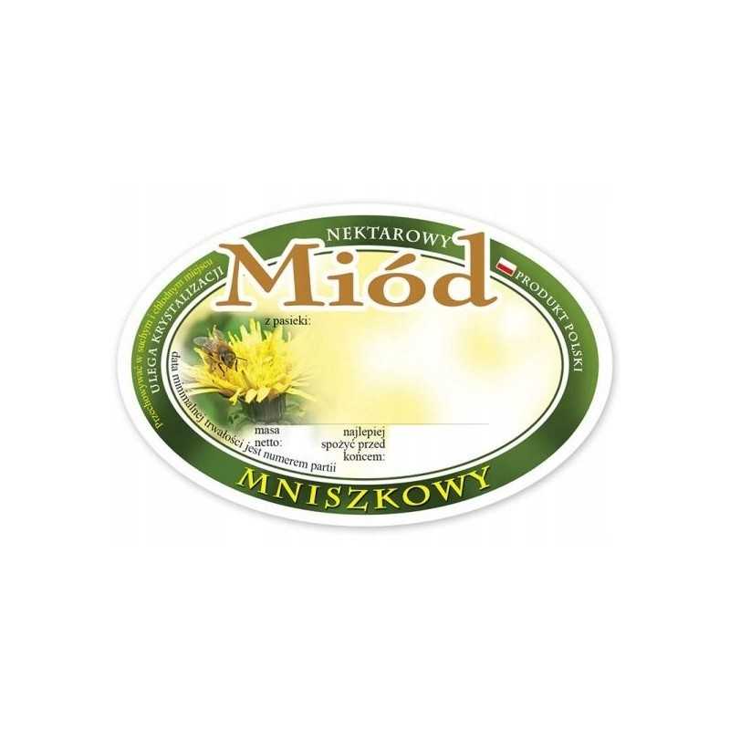 Medaus lipduko etiketė (92x60) mn 100 vnt e312