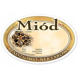 Medaus lipduko etiketė (92x60) sn 100 vnt e311