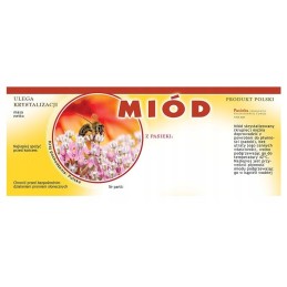 Medaus lipduko etiketė universali 154x60mm 100 vnt