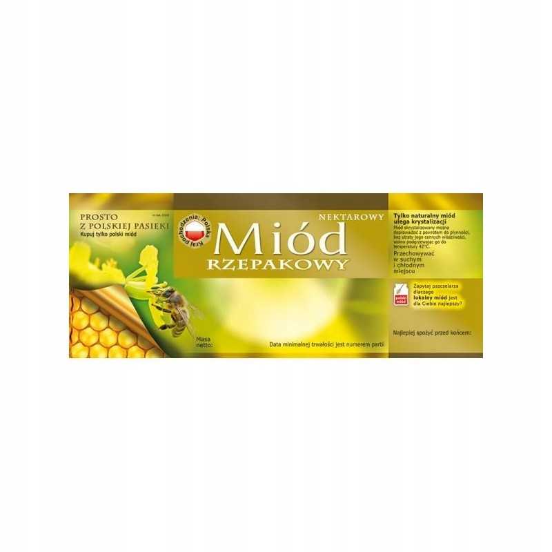 Medaus lipduko etiketė 154x60mm rz 100vnt e119