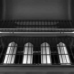 Vidaxl dujinis grilis su 4 degikliais juodas