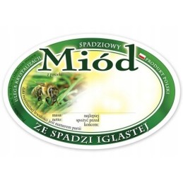 Medaus lipduko etiketė (92x60) sig 100vnt e309