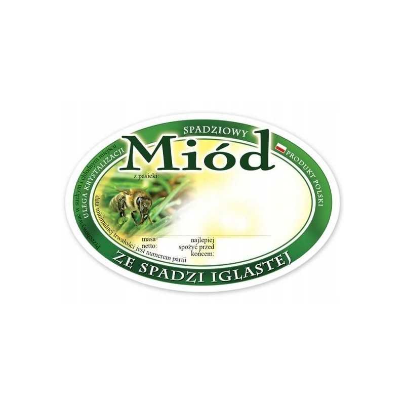 Medaus lipduko etiketė (92x60) sig 100vnt e309