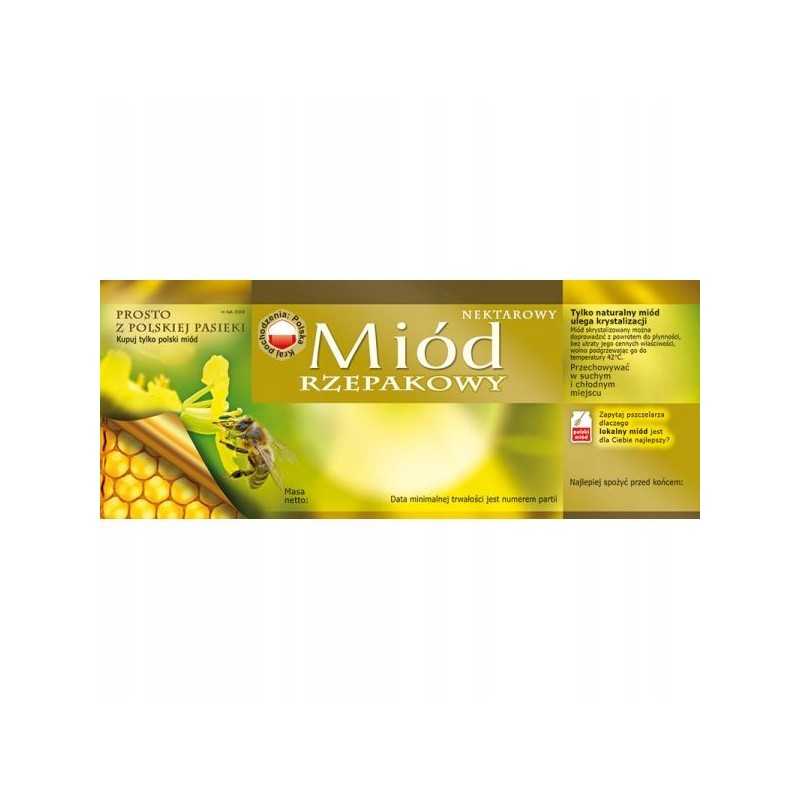 Medaus etiketė, lipdukas "rapsų medus" 100 vnt