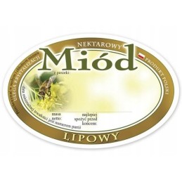 Medaus lipduko etiketė (92x60) lp 100 vnt e306