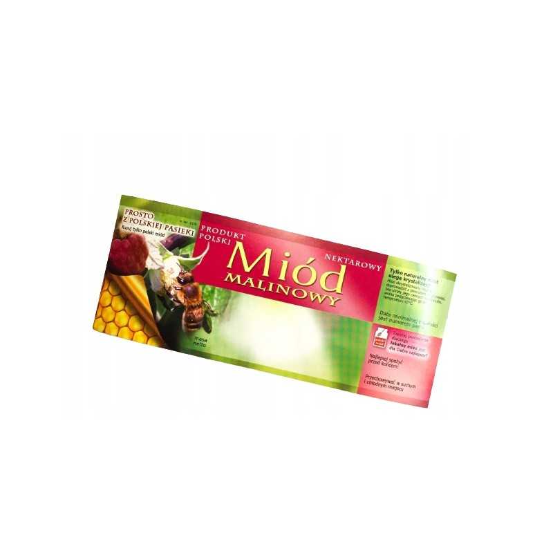 Medaus etiketė 'aviečių medus' 100 vnt.