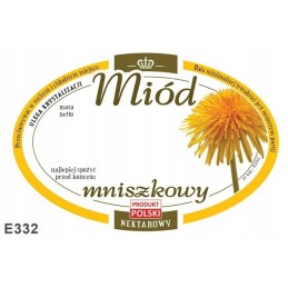 Lipduko etiketė kiaulpienių medui 92x60 100 vnt