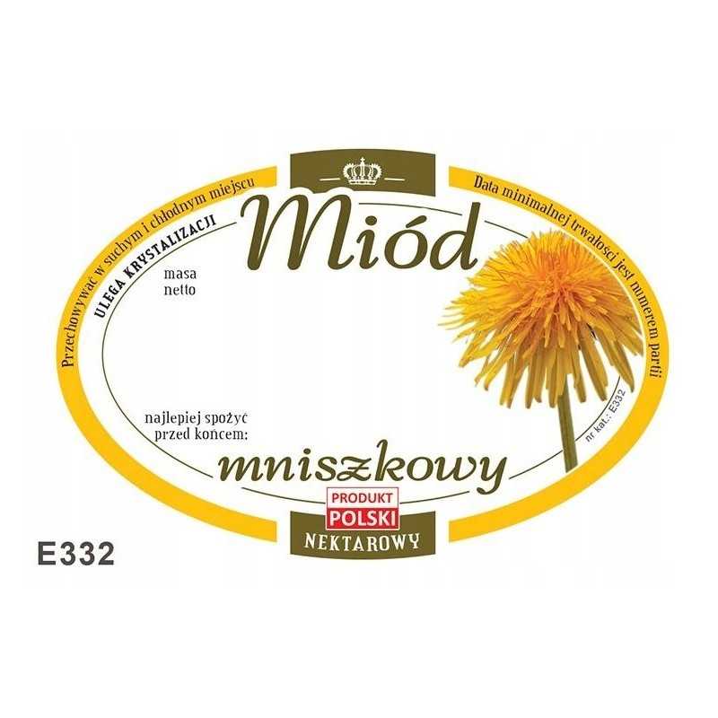 Lipduko etiketė kiaulpienių medui 92x60 100 vnt