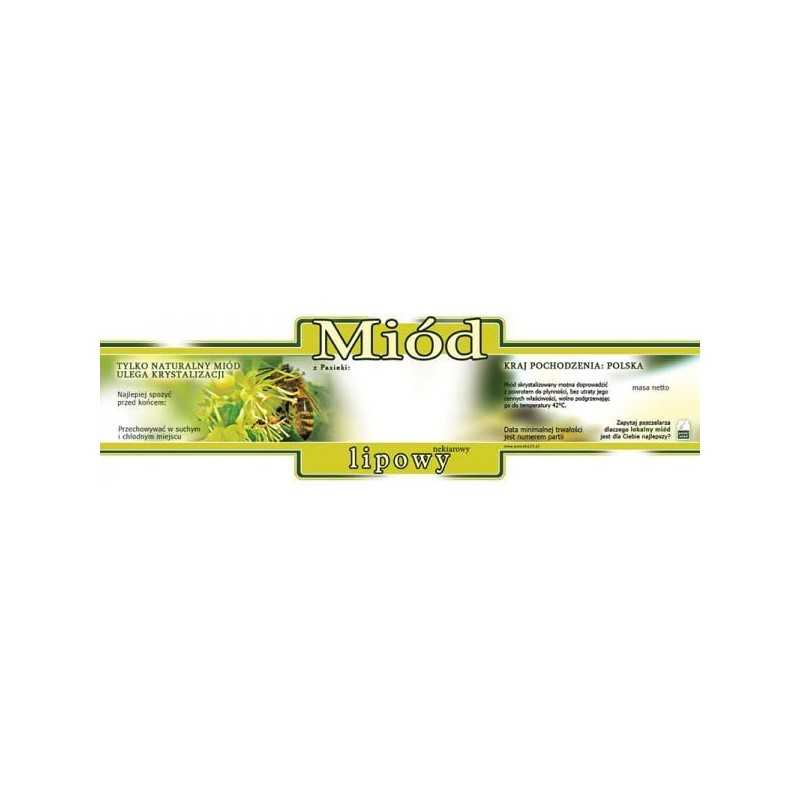 Dekoratyvinių etikečių/lipdukų pakuotė liepų medui (100 vnt) - raštas E215