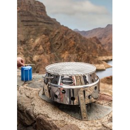 Petromax Atago dujinis grilis iš nerūdijančio plieno turistinis dujinis grilis