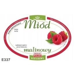 Etiketės lipdukas aviečių medui 92x60 100 vnt