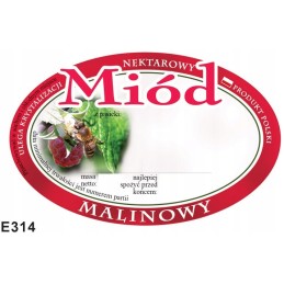 Medaus lipduko etiketė (92x60) mal 100 vnt e314