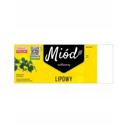 Lūpų medaus lipduko etiketė 154x60mm su QR 100vnt