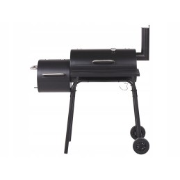 Didelė sodo anglių kepsninė su dangčiu, uždara rūkykla