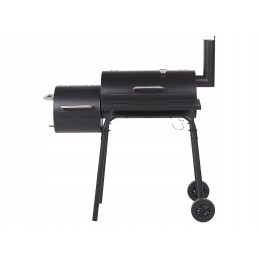 Didelė sodo anglių kepsninė su dangčiu, uždara rūkykla