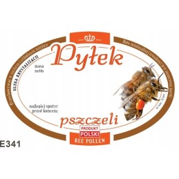 Bičių žiedadulkių lipdukas etiketė 92x60 100 vnt