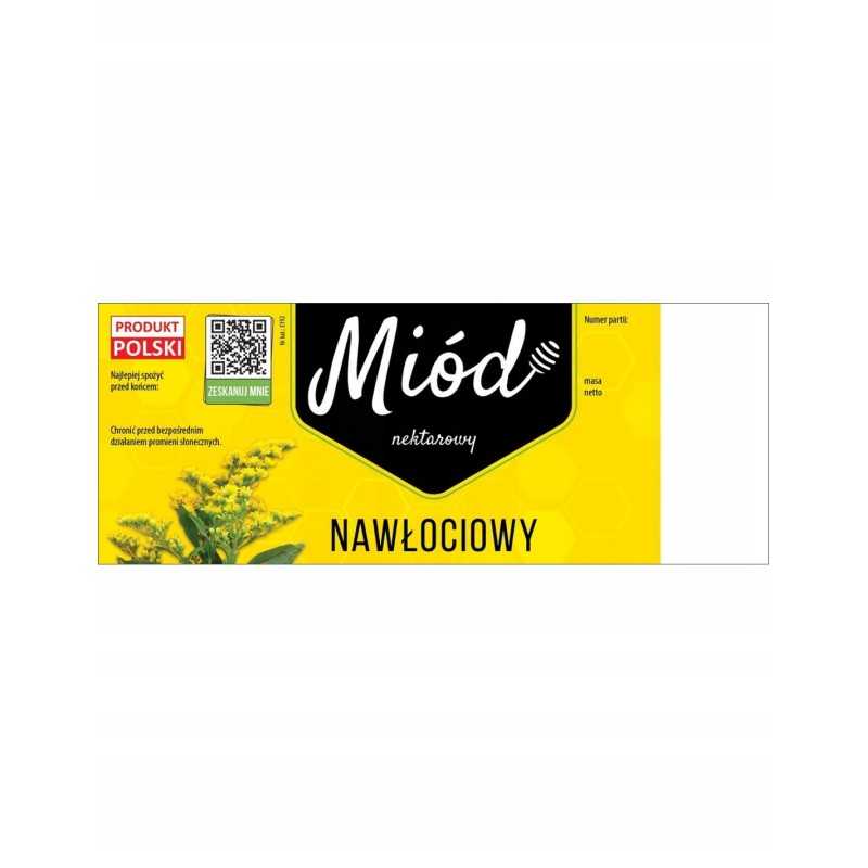 Medaus praėjimo lipduko etiketė 154x60mm su QR 100vnt