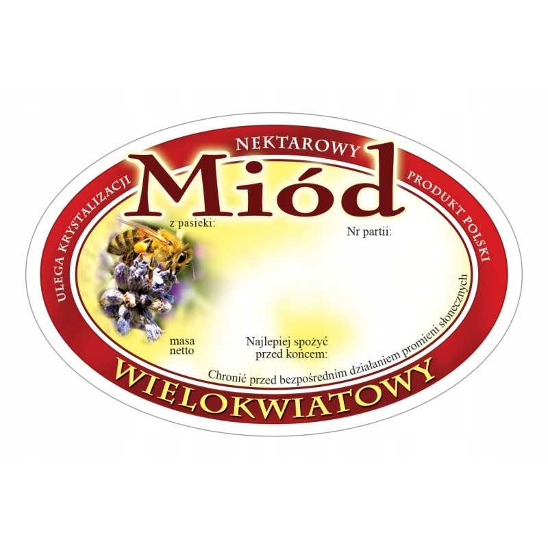 Ovalios etiketės daugiažiedžiui medui 100 vnt e301