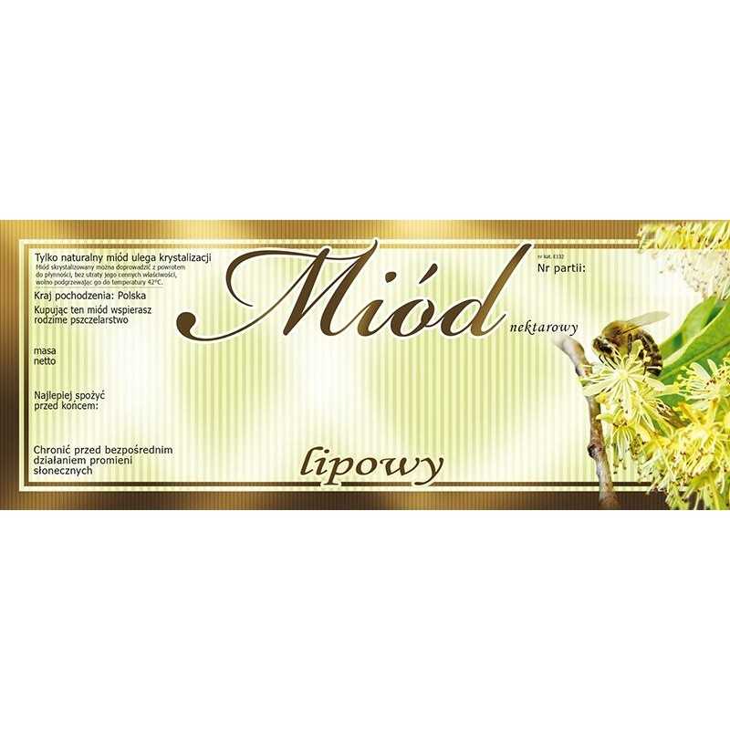 Pakuotė didelių etikečių/lipdukų liepų medui (100 vnt) - modelis e132