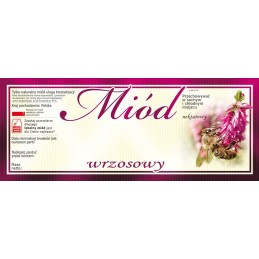 Pakuotė didelių viržių medaus etikečių/lipdukų (100 vnt) - raštas e141