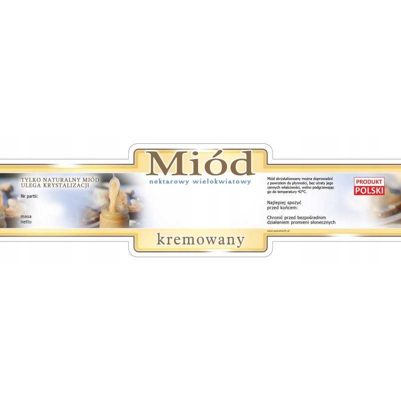 Dekoratyvinės etiketės kreminiam medui (100 vnt) - e225