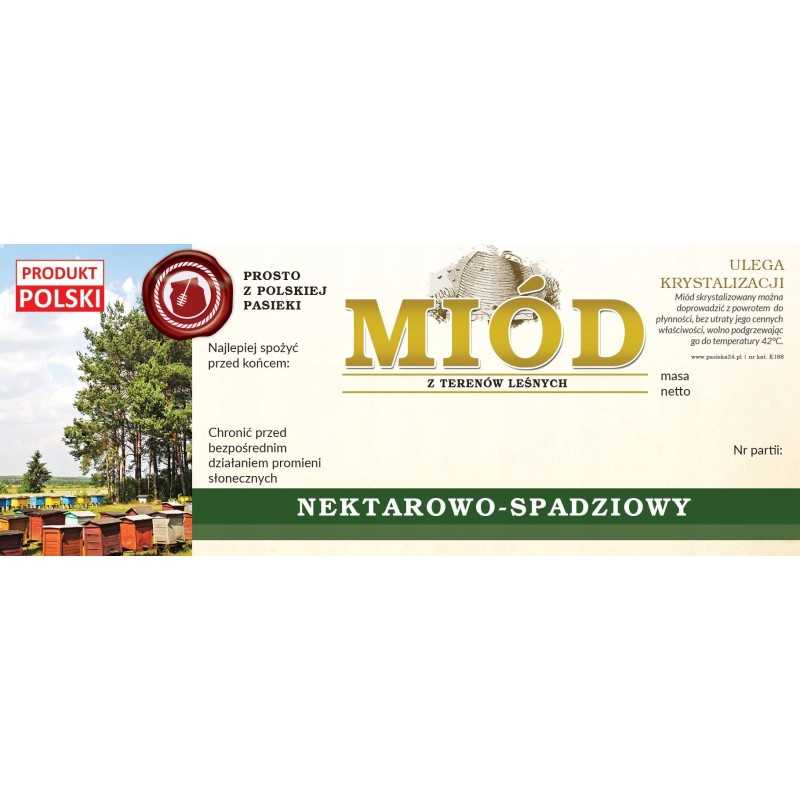 100 vnt didelių etikečių medui, nektarui ir lipčiai e174