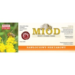 Etiketės auksarankio medui (100 vnt) - E171 raštas