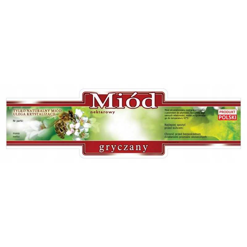 Dekoratyvinės etiketės grikių medui (100 vnt) - e217