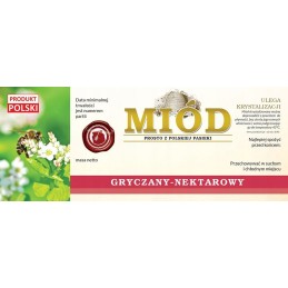 Grikių medaus etiketės (100 vnt) - E163 raštas