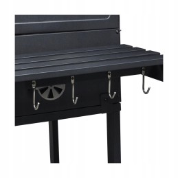 Šeimos sodo grilis su anglimis, ištraukiamas, tvirtos ketaus grotelės, priedai