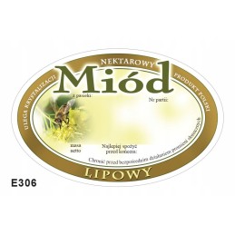 Ovalios etiketės liepų medui (100 vnt) e306