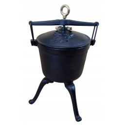 Ketaus medžioklinis virdulys, 7 litrai, lenkiškas liejinys