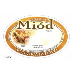 Ovalių etikečių pakuotė daugiažiedžiui medui (100