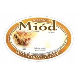 Ovalių etikečių pakuotė daugiažiedžiui medui (100