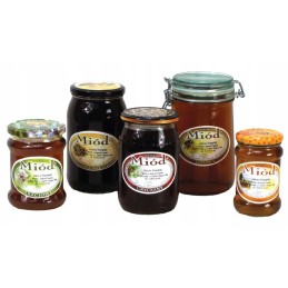 Ovalios etiketės auksarankio medui (100 vnt) - E313 raštas