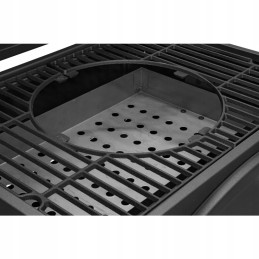 Basic komforto grilio vežimėlis, ketaus grotelės + dangtis