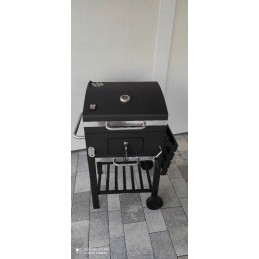 Basic komforto grilio vežimėlis, ketaus grotelės + dangtis