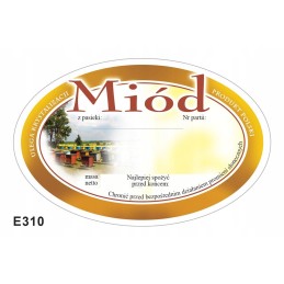 Universalios ovalios medaus etiketės (100 vnt)-e310